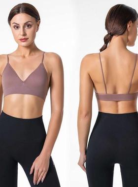 Seamless Sports Bra Push Up Sport Bra Top Yoga Gym Crop Top