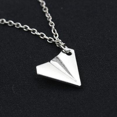 European jewelry necklaces, paper airplane necklaces
