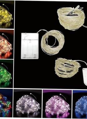 1m/2m/3m/10m Copper Wire Battery Box Garland LED Wedding Dec