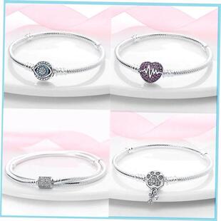 Sterling Silver Bracelet Fit Charms Butterfly Stars Moon Saf