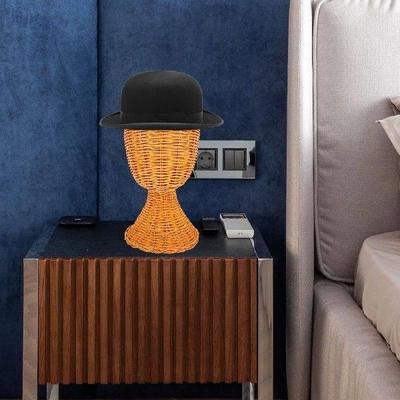 Rattan Hat Display Stand Mannequin Heads for Hats Rack