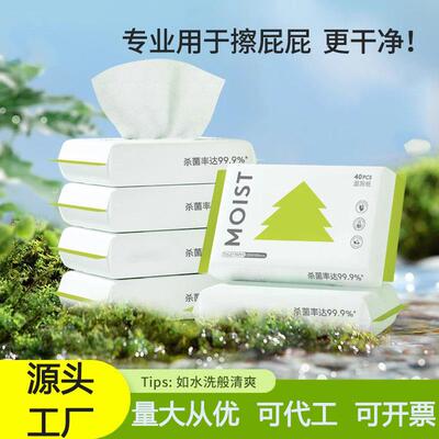 40 Wet toilet paper flushable toilet paper wipes