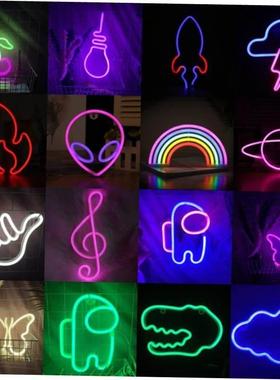 LED Neon Light Wall Sign Night Lamp Party Holiday Decor Gift