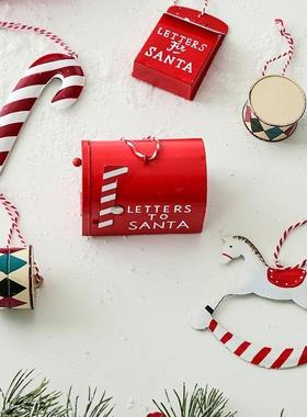 Iron Santa Ornament with Accessories, Christmas Tree Decor