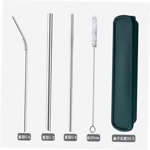 8 pcs metal drinking straw reusable straws 3 cleaner brush