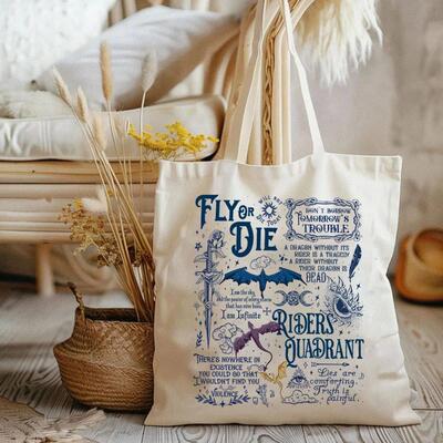 Basgiath War College Fourth Wing Tote Bags Gifts for Book Lo