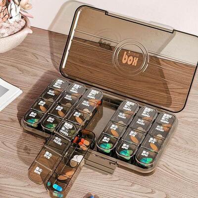 Pill Box Holder Weekly Medicine Storage Organizer Container
