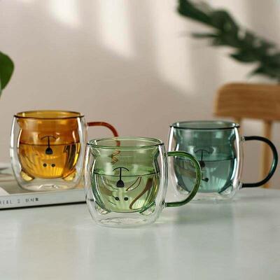 Water glass mug Coffee Cup Set Heat-resistant Double Handle