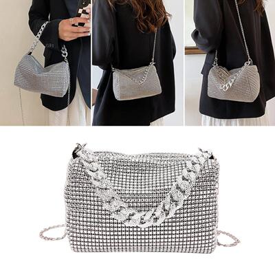 1Pc Elegant Women Rhinestones Evening Clutch Handbags Fashio