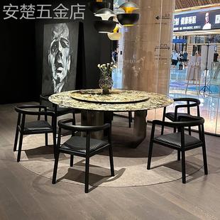 北欧实木真皮餐椅家用现代简约靠背椅化妆凳子意式轻奢设计师椅子