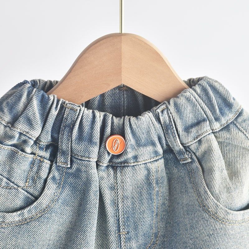 儿童裤子男童春季牛仔裤2024新款破洞中小童休闲百搭长裤个性潮款