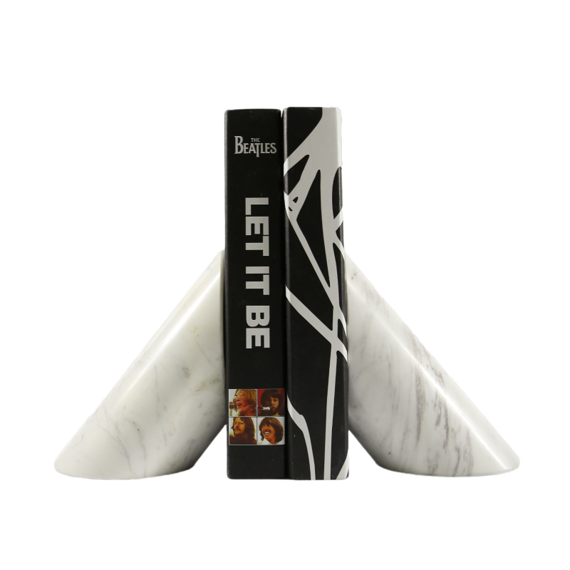 简约北欧大理石书档摆件书靠欧式现代样板间书房书桌书柜软装饰品