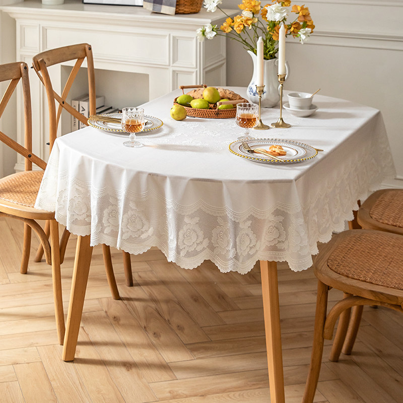 pvc桌布防水无味环保免洗折叠桌台布椭圆形欧式蕾丝餐桌布家用,居家布艺,桌布,淘宝优惠券,粉丝福利购,淘宝优惠卷