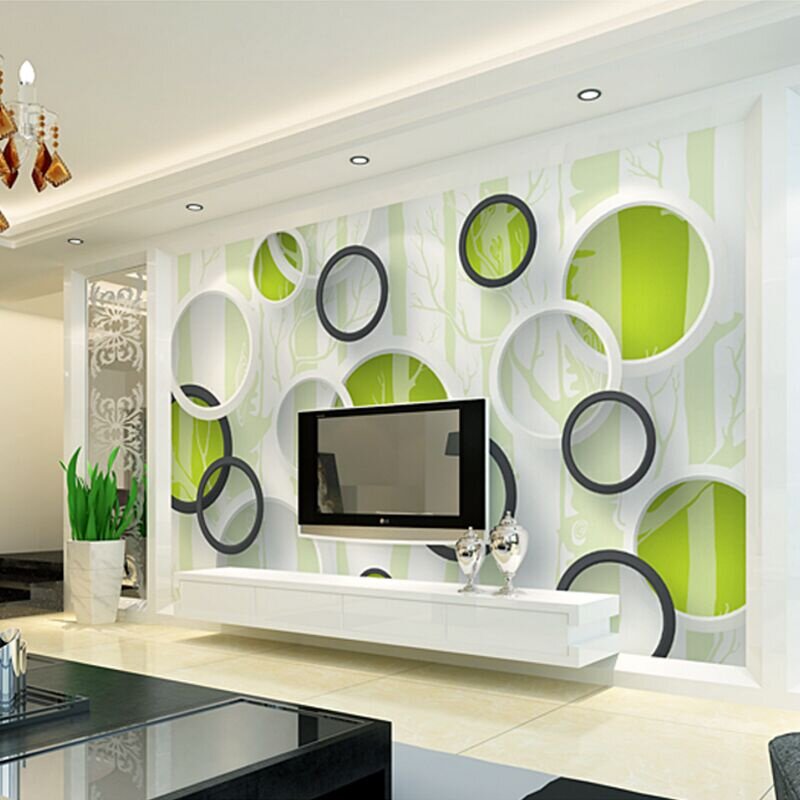 5d电视墙背景墙壁纸装饰贴画自粘客厅3d立体墙贴8d影视墙现代简约