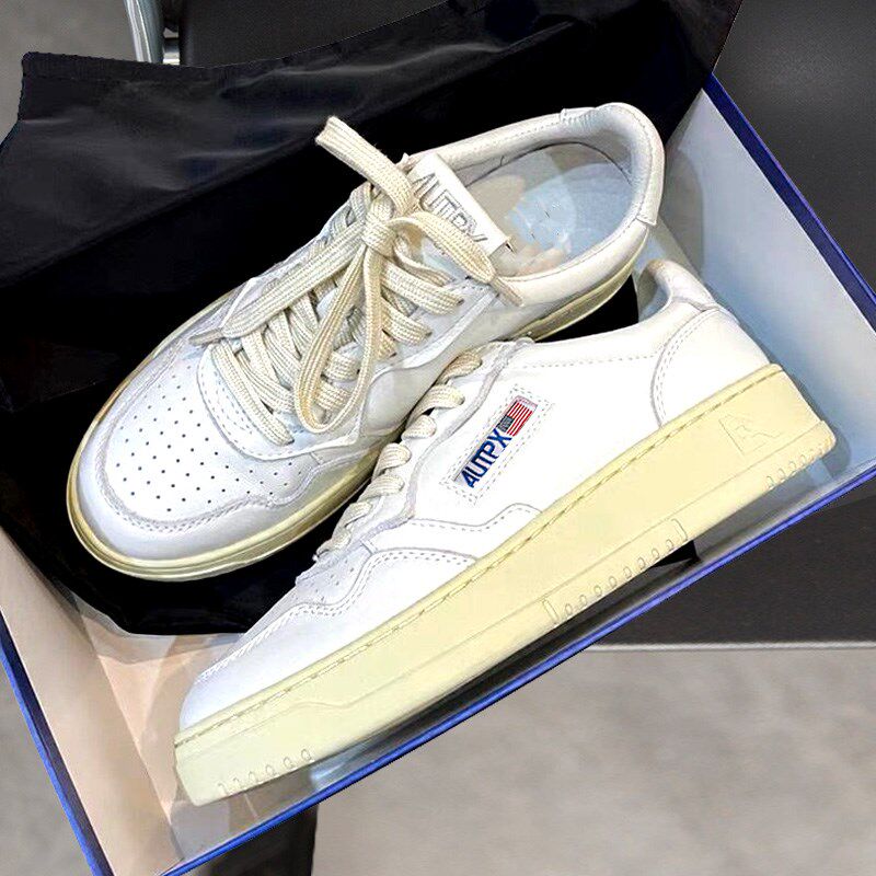 韩国真皮复古小白鞋女鞋2025春季新款舒适潮流百搭休闲板鞋男鞋子