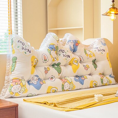 高级感加厚床头靠垫宿舍半躺大靠背护腰儿童防撞榻榻米软包免拆洗
