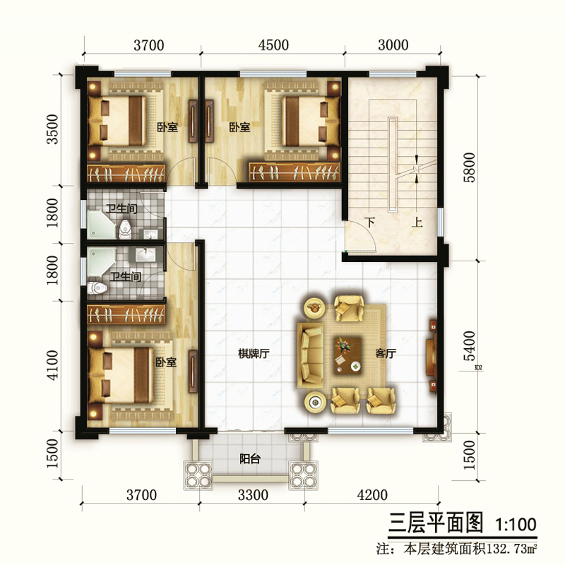 新农村自建房 四层豪华欧式别墅设计图纸三层半 别墅洋房设计图纸