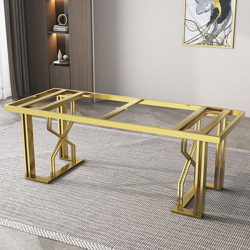 不锈钢桌腿桌脚支架定制大理石茶桌桌架岩板餐桌脚大板桌子腿轻奢