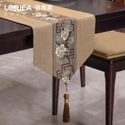 新中式桌旗禅意中国风电视柜茶几桌布棉麻茶席茶台布艺长条茶桌布