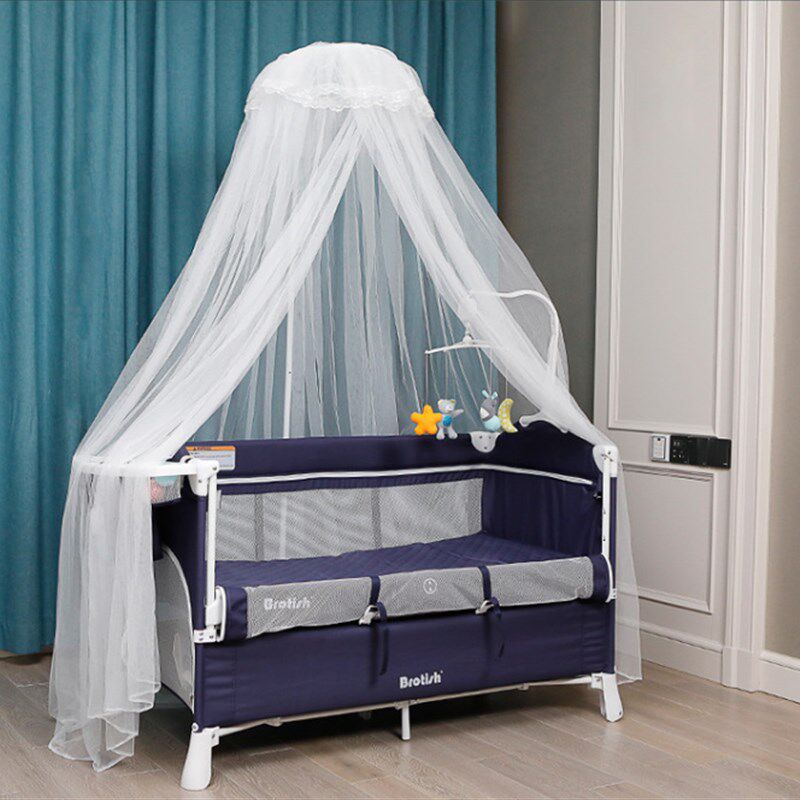婴儿床蚊帐防蚊罩新生儿童宝宝蚊帐开门夹式支架免安装可折叠蚊帐