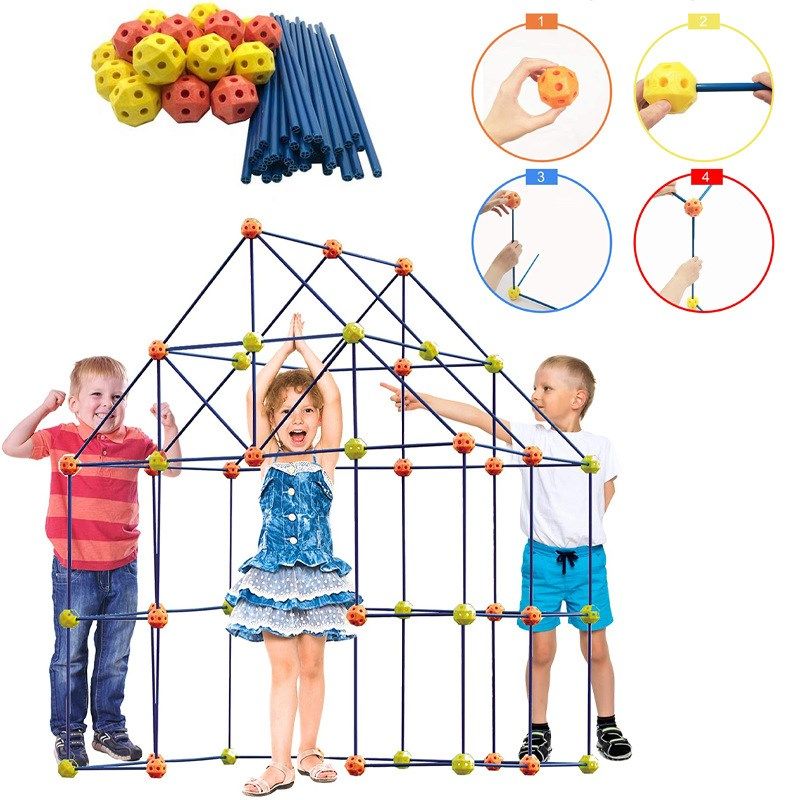 房子形积木幼儿园玩具大型堡垒建筑套件拼插建筑游戏插珠帐篷隧道图片