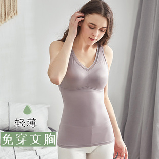 吊带内衣一体文胸蕾丝美背薄款聚拢戴胸罩背心夏外穿无痕带胸垫