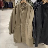 男装 475680 宽松风衣外套2025春季 女装 防风夹层大衣可拆卸内胆长款