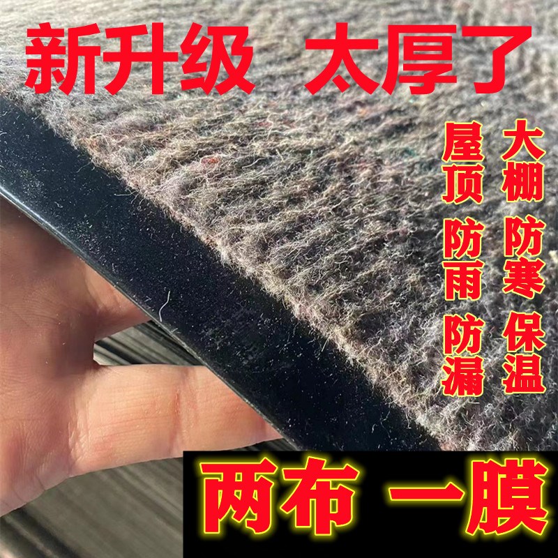抗老化防水毛毡两布一膜土工布屋顶防雨防漏蔬菜养殖大棚保温防寒