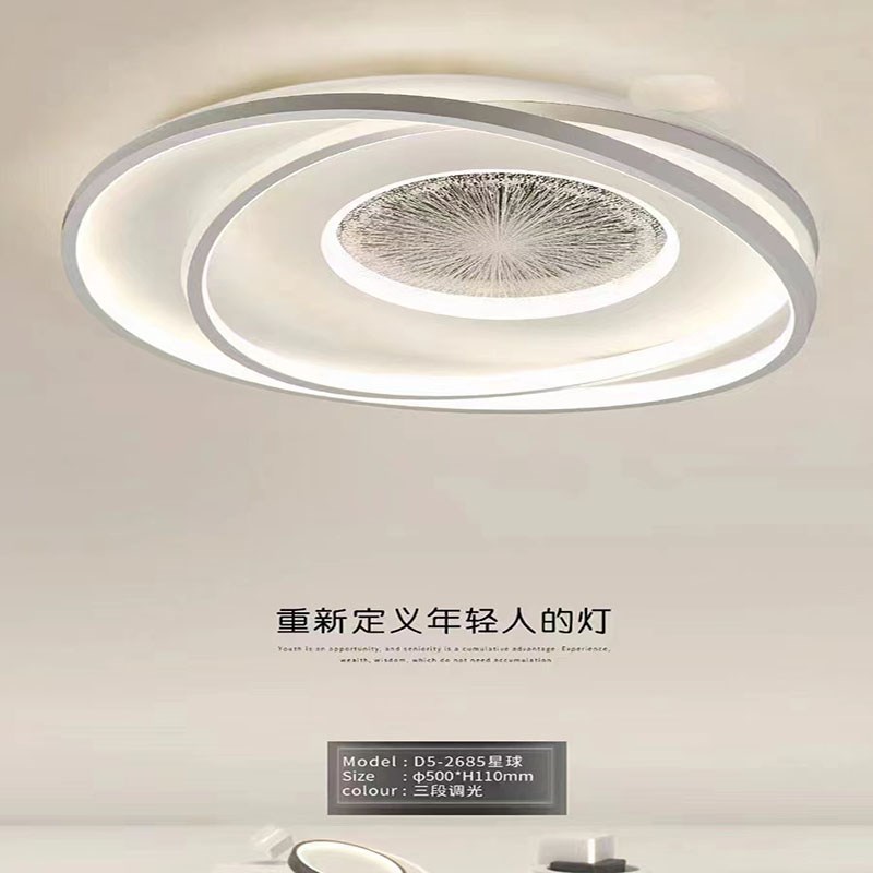 2024年新款客厅led吸顶灯亚克力智能语音静音风扇灯全屋套餐组合