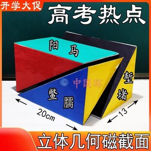 教具磁截面立体几何模型阳马堑堵鳖臑透明棱柱三棱锥体积公式赛课