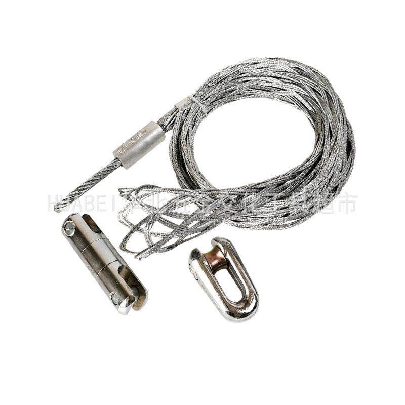 电力施工线缆牵引钢丝绳电缆网套电缆保护网套双头电缆拉线网套