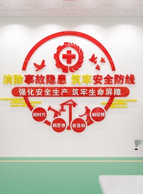 车间厂房工地生产背景墙面贴纸安全警示标志语R牌公司装饰企业文