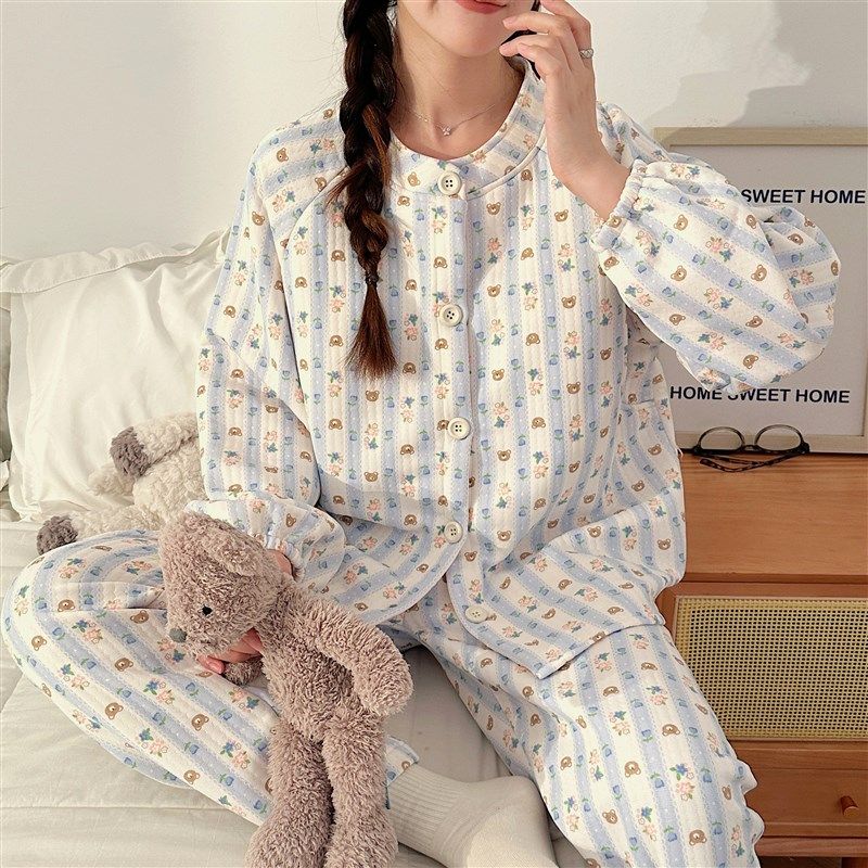 大码200斤月子服空气棉哺乳睡衣秋冬款纯棉孕P妇产后喂奶待产套装,孕妇装/孕产妇用品/营养,家居服套装,淘宝优惠券,粉丝福利购,淘宝优惠卷