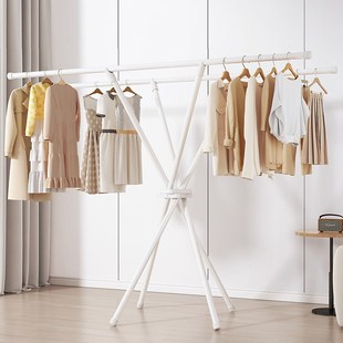 折叠晾衣架收束落地式卧室内阳台家用简易晾衣服挂衣杆晒被子神器