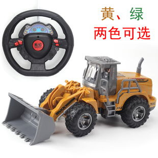 电动遥控推土机铲车推土车工程车泥土装卸车玩具 男孩摇控汽车