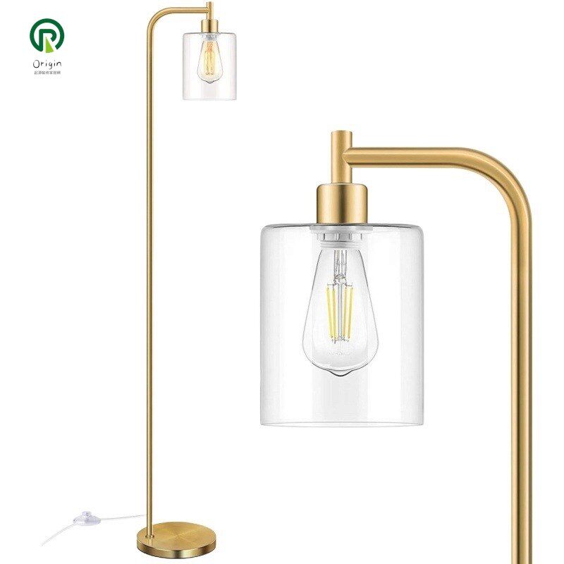 客厅落地灯复古i乡村工业办公室台灯美式古典LED灯现代卧室落地灯