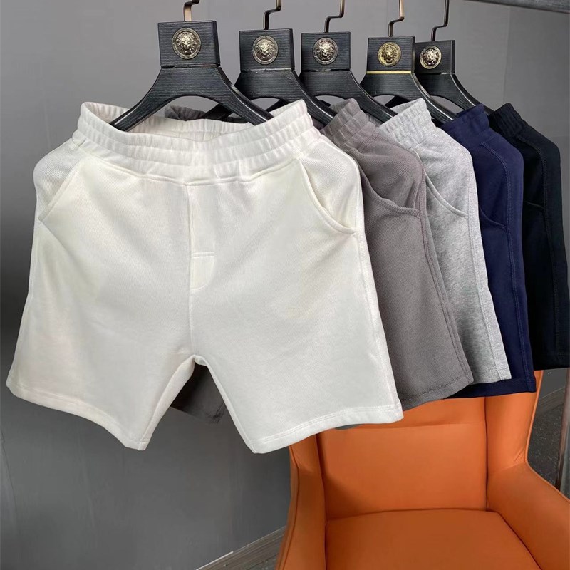 日系复古针织五分短裤男!夏季柔软亲肤松紧腰宽松直筒运动休闲裤