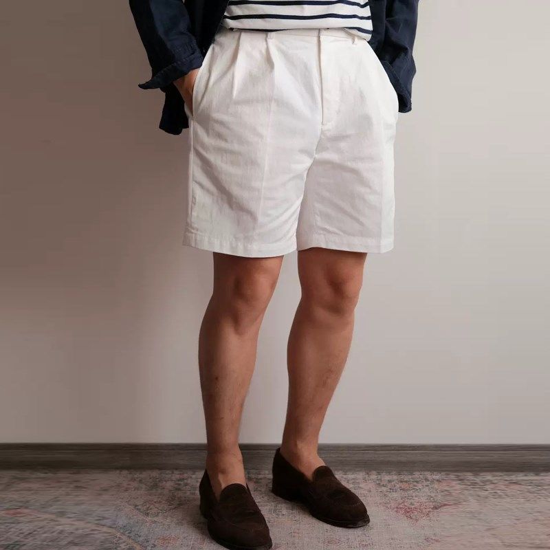 夏季男士大码西装短裤 宽松亚麻五分裤英伦复古那不勒斯双摺短裤,男装,短裤,淘宝优惠券,粉丝福利购,淘宝优惠卷