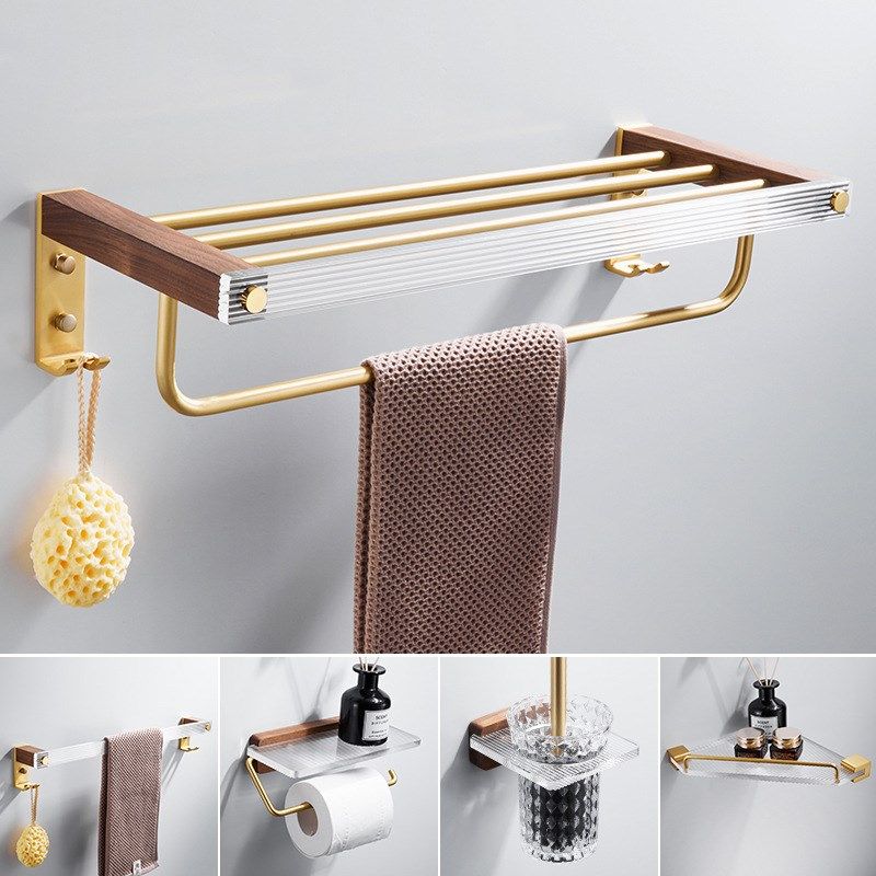 免打孔实木毛巾架毛巾挂杆亚克力卫生间浴巾架毛巾环置物架套装,家装主材,智能毛巾架/浴巾架,淘宝优惠券,粉丝福利购,淘宝优惠卷