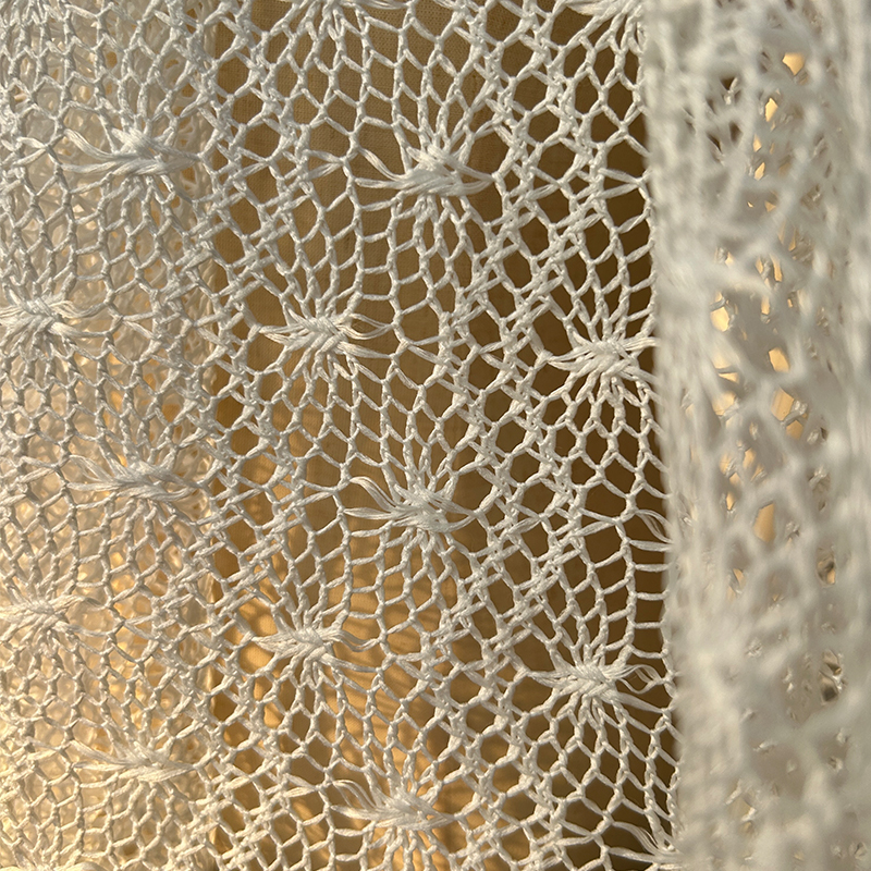 波浪条纹蕾丝网布婚庆镂空白色网纱布料 婚礼裙子服装diy手工面料