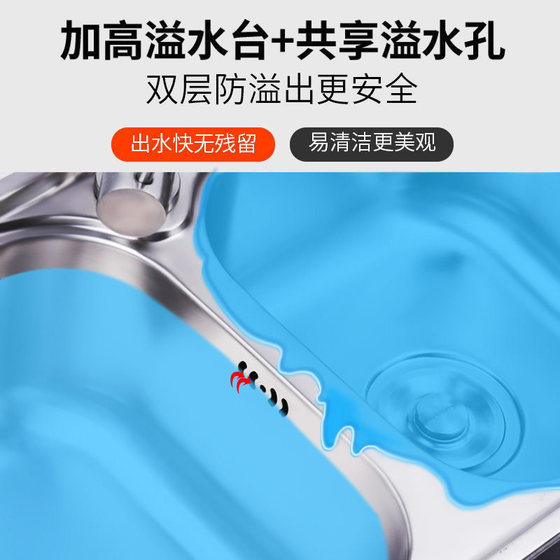 洗菜盆双槽厨房洗菜池洗碗槽一体洗碗盆水池M盆家用304不锈钢水槽