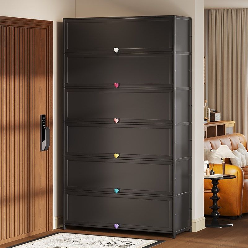 鞋柜家用门口室内好看多层防尘入户鞋架竹楼道外收纳柜子2025新款,住宅家具,鞋柜,淘宝优惠券,粉丝福利购,淘宝优惠卷