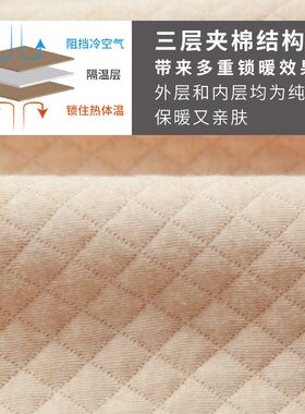 TZ09空气层夹棉秋衣秋裤套装高低领纯色中老年人棉毛衫保暖内衣女