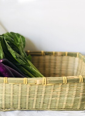 手工制品四方篮收纳框子水果筐蔬菜篮