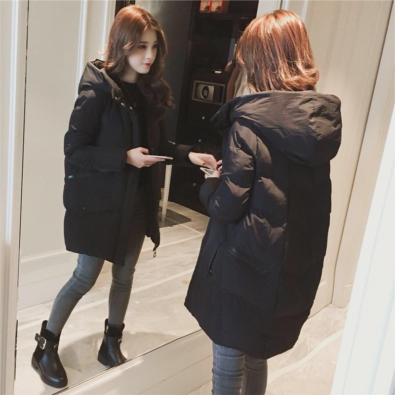 孕妇羽绒棉服女2021新款棉袄外套秋冬中长款怀孕期大码棉衣孕妇装