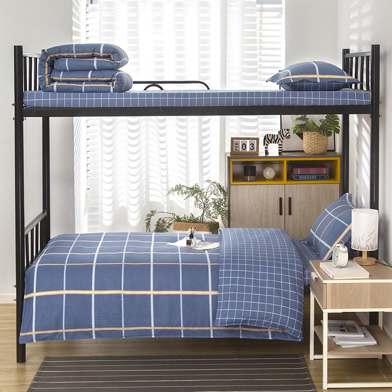 纯棉三件套学校床品床垫学生宿舍六件套全棉被套被子被罩床单外贸