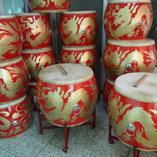 16寸龙鼓 18寸大鼓 60CM牛皮鼓 高战鼓 扁鼓 20寸威风锣鼓 堂鼓