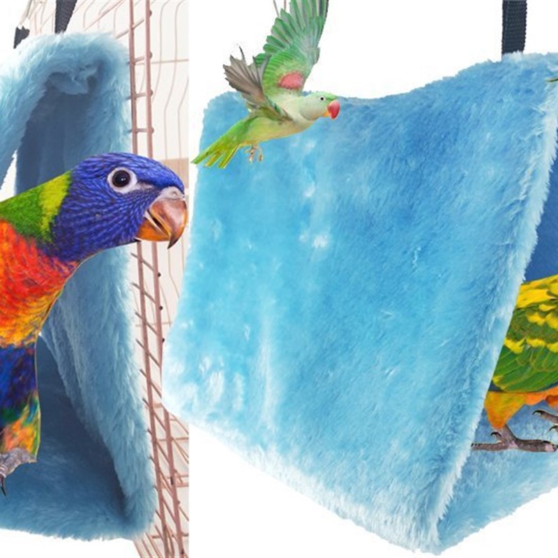 大号绒布仓鼠窝鹦鸟窝 蜜袋鼯保暖棉窝 棉吊床三角窝