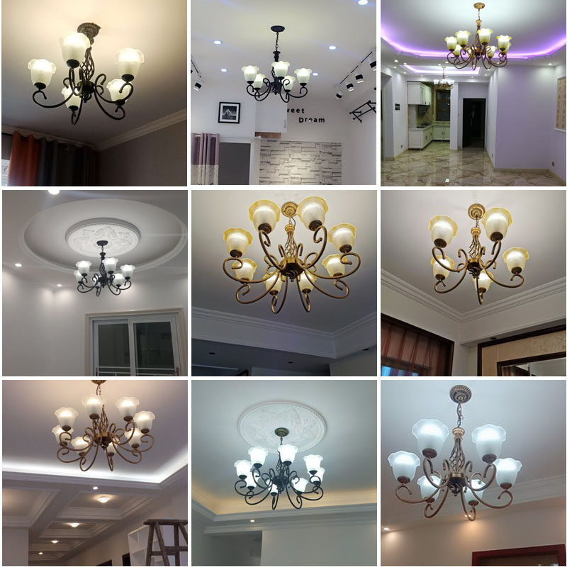 美式大气客厅灯具创意吊灯饰简约现代餐厅卧室复古北欧房间铁艺灯