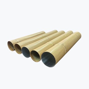 定制仿竹节铝合金圆管商场餐厅吊顶外墙材料隔断金属铝竹纹铝竹管